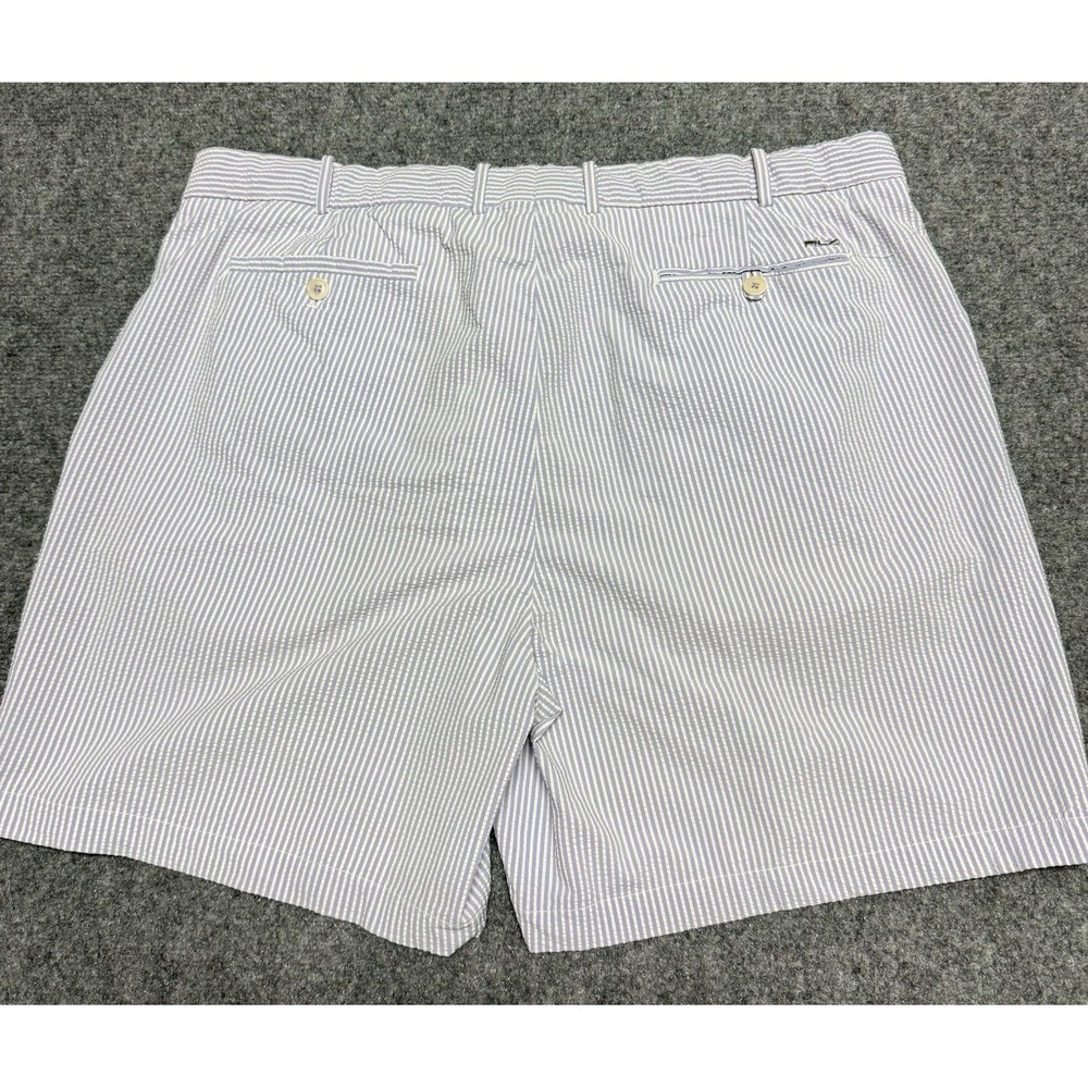RLX Ralph Lauren Shorts 40 Blue White Striped Golf Stretch Seersucker Preppy
